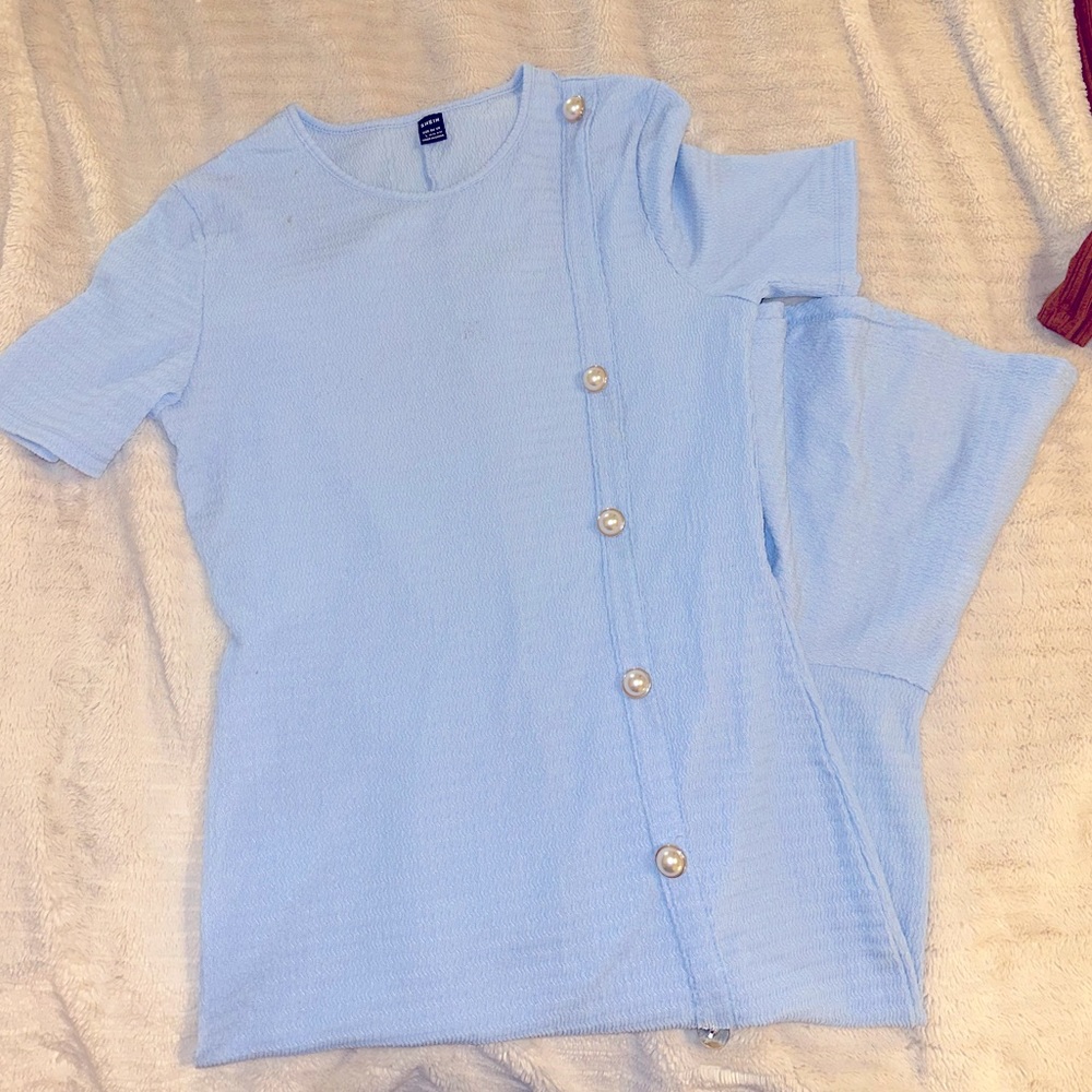 Light Blue Pearl Dress - Picture 4 of 4